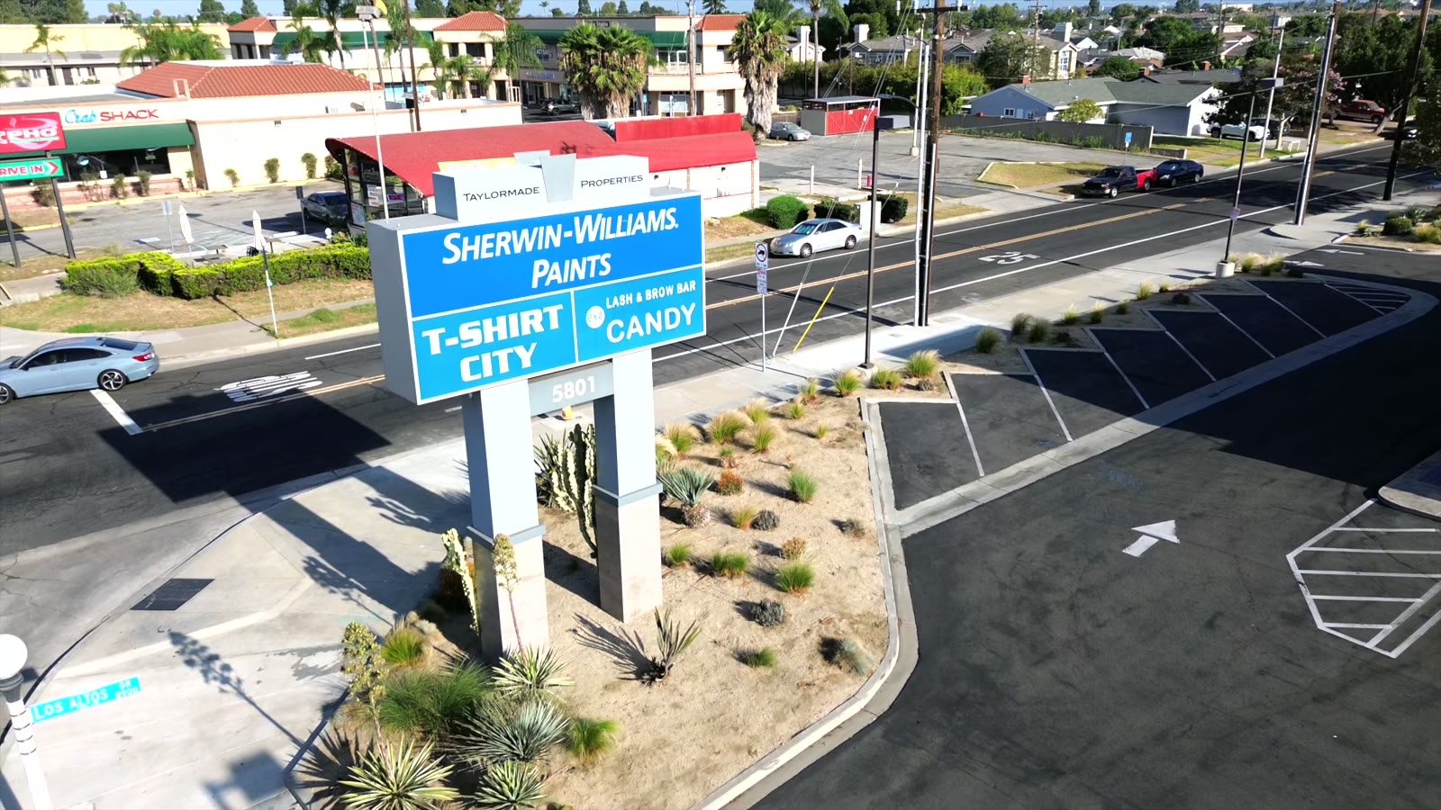 A frame from the drone flyover